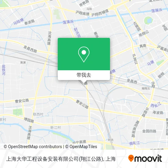 上海大华工程设备安装有限公司(翔江公路)地图