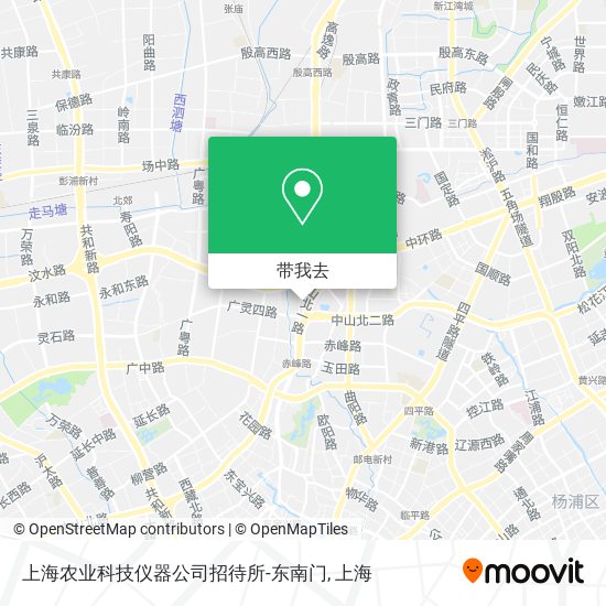 上海农业科技仪器公司招待所-东南门地图