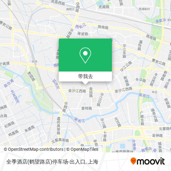 全季酒店(鹤望路店)停车场-出入口地图