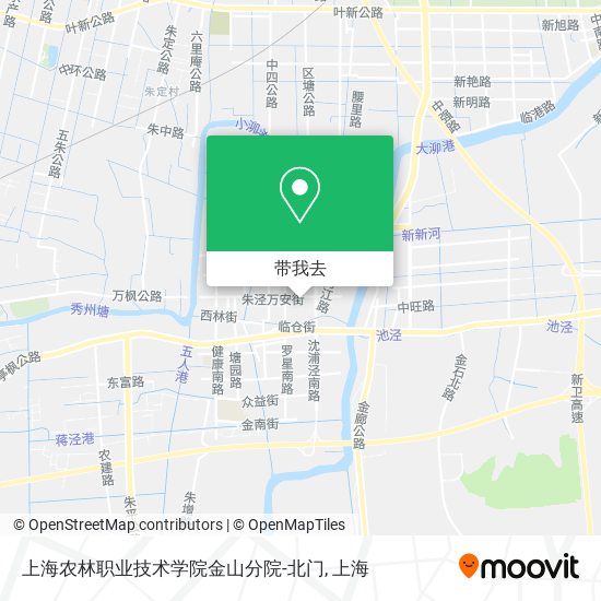 上海农林职业技术学院金山分院-北门地图