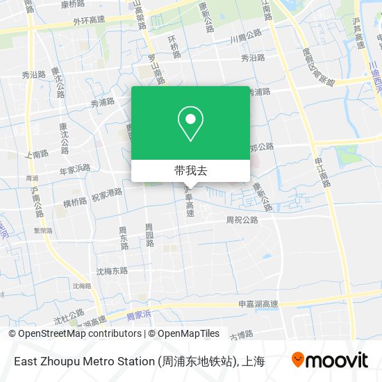 East Zhoupu Metro Station (周浦东地铁站)地图