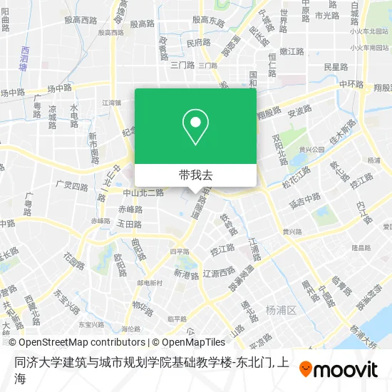 同济大学建筑与城市规划学院基础教学楼-东北门地图