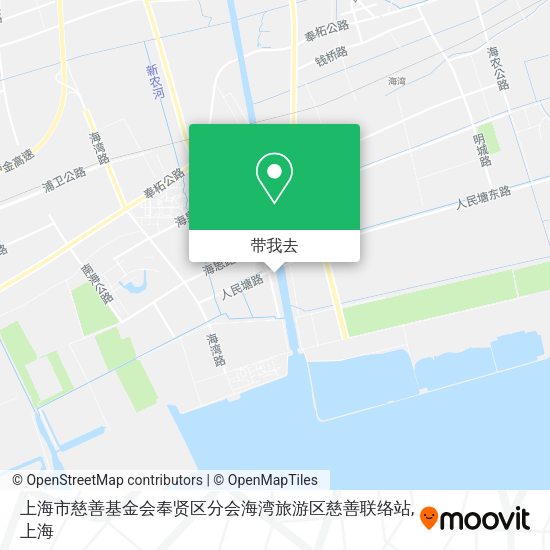 上海市慈善基金会奉贤区分会海湾旅游区慈善联络站地图
