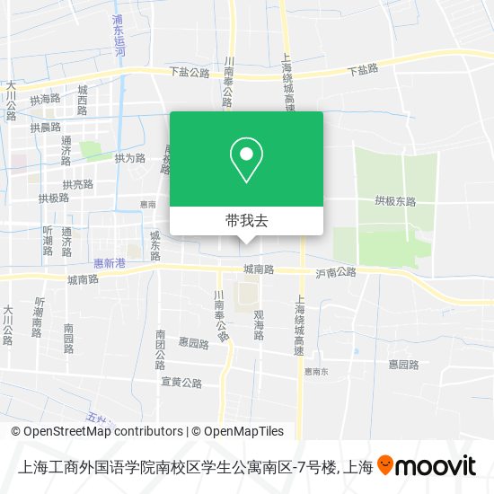 上海工商外国语学院南校区学生公寓南区-7号楼地图