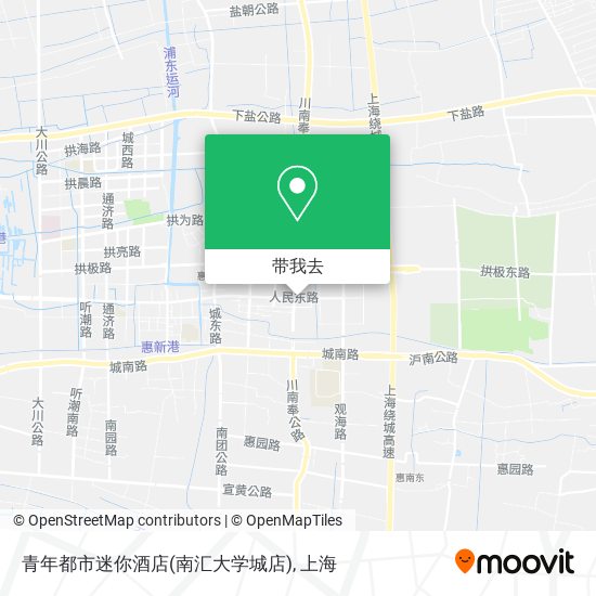 青年都市迷你酒店(南汇大学城店)地图