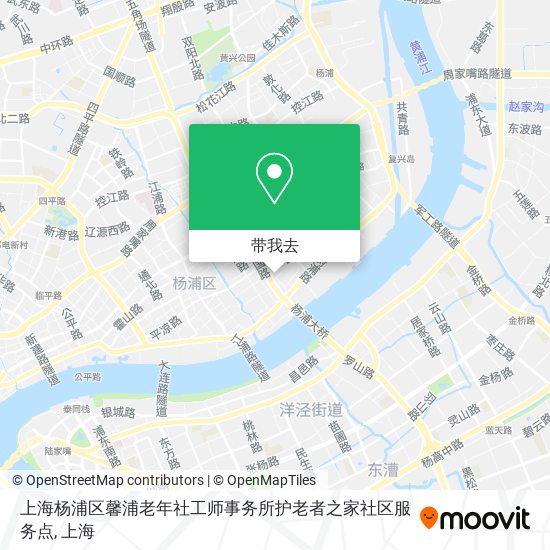 上海杨浦区馨浦老年社工师事务所护老者之家社区服务点地图