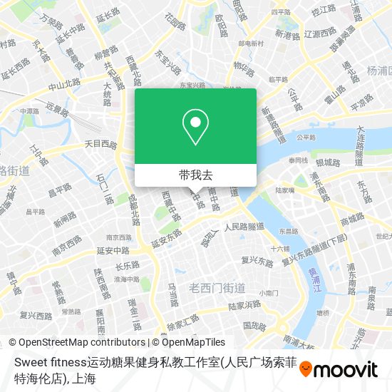 Sweet fitness运动糖果健身私教工作室(人民广场索菲特海伦店)地图