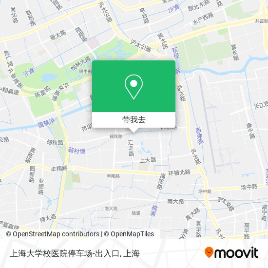 上海大学校医院停车场-出入口地图