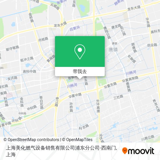 上海美化燃气设备销售有限公司浦东分公司-西南门地图