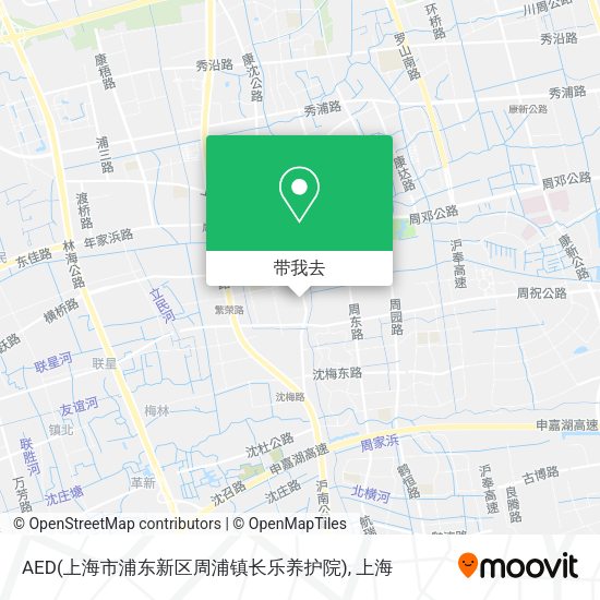 AED(上海市浦东新区周浦镇长乐养护院)地图