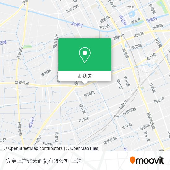 完美上海钻来商贸有限公司地图