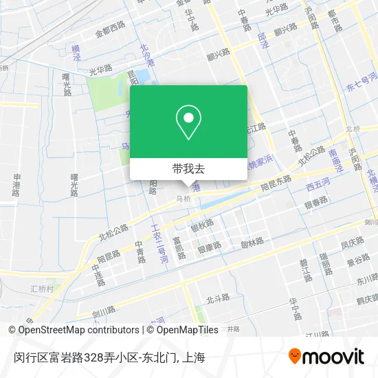 闵行区富岩路328弄小区-东北门地图