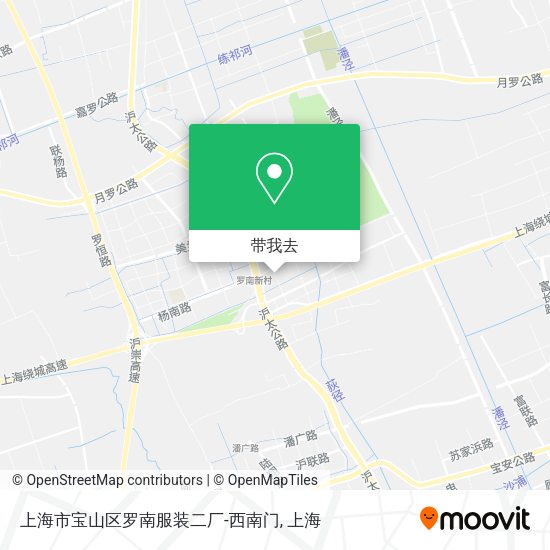 上海市宝山区罗南服装二厂-西南门地图