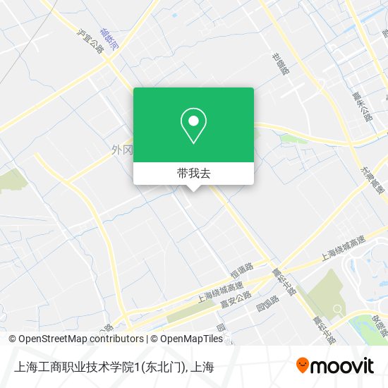 上海工商职业技术学院1(东北门)地图