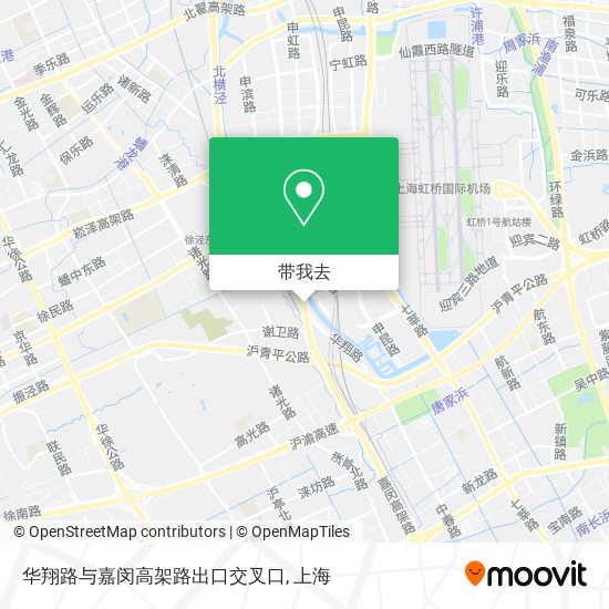 华翔路与嘉闵高架路出口交叉口地图