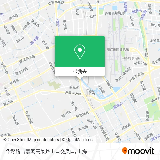 华翔路与嘉闵高架路出口交叉口地图