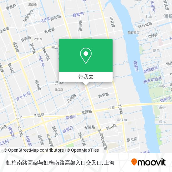 虹梅南路高架与虹梅南路高架入口交叉口地图