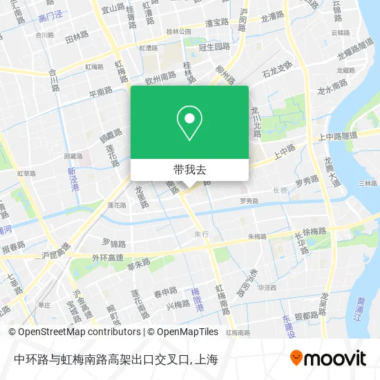 中环路与虹梅南路高架出口交叉口地图