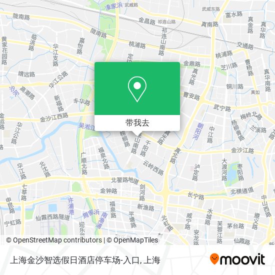 上海金沙智选假日酒店停车场-入口地图