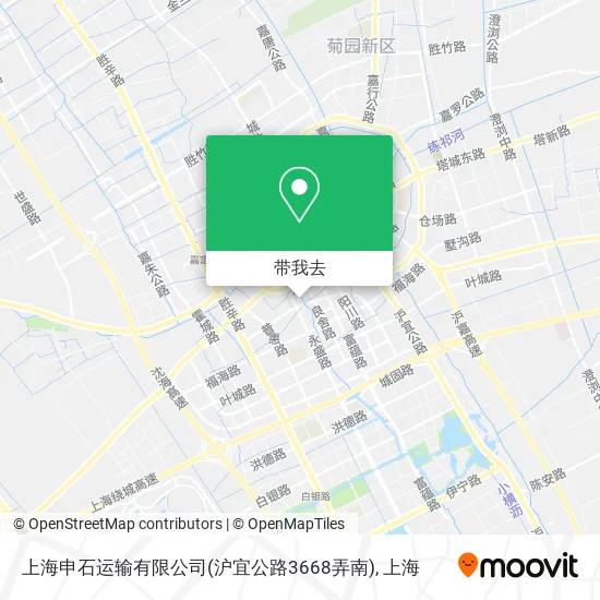 上海申石运输有限公司(沪宜公路3668弄南)地图