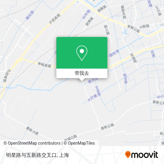 明星路与五新路交叉口地图