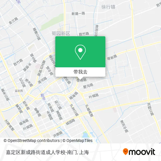 嘉定区新成路街道成人学校-南门地图