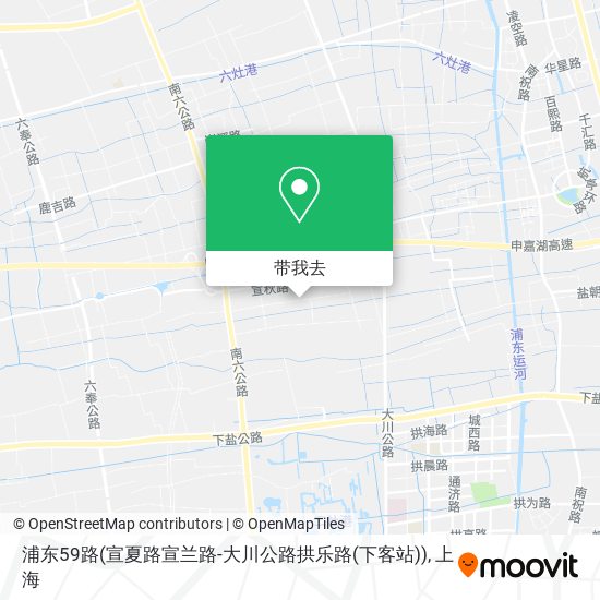浦东59路(宣夏路宣兰路-大川公路拱乐路(下客站))地图
