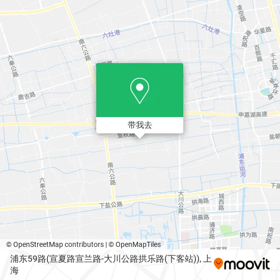浦东59路(宣夏路宣兰路-大川公路拱乐路(下客站))地图