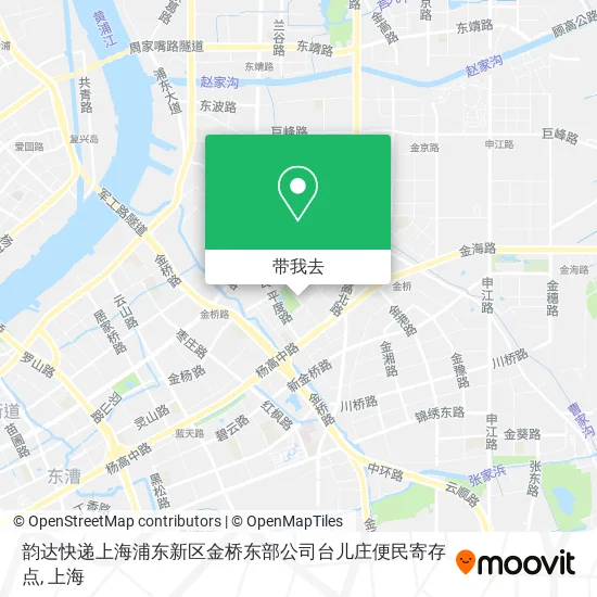 韵达快递上海浦东新区金桥东部公司台儿庄便民寄存点地图