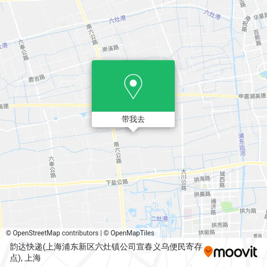 韵达快递(上海浦东新区六灶镇公司宣春义乌便民寄存点)地图