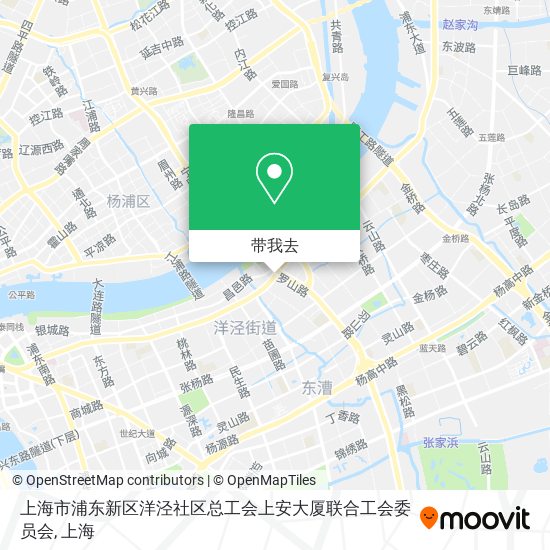 上海市浦东新区洋泾社区总工会上安大厦联合工会委员会地图