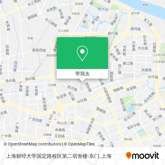 上海财经大学国定路校区第二宿舍楼-东门地图