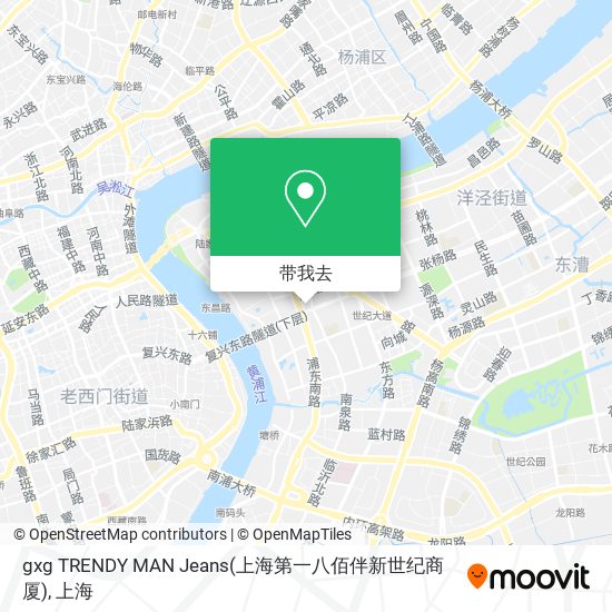 gxg TRENDY MAN Jeans(上海第一八佰伴新世纪商厦)地图