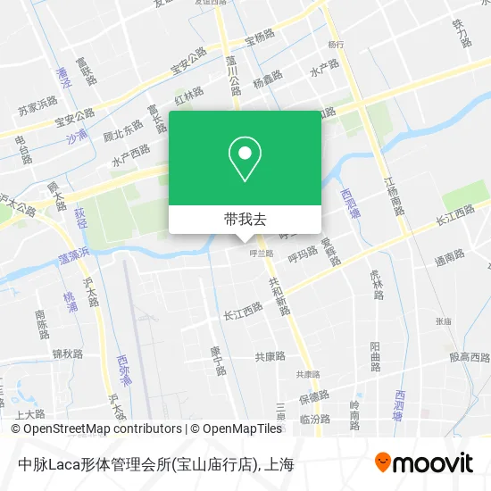 中脉Laca形体管理会所(宝山庙行店)地图