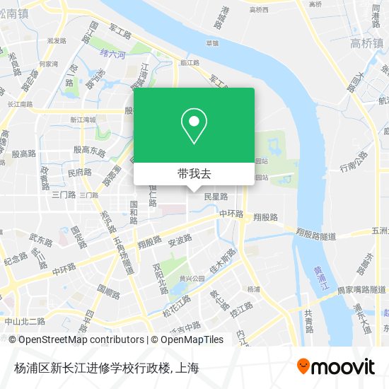 杨浦区新长江进修学校行政楼地图