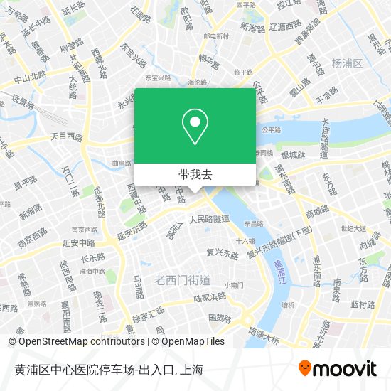 黄浦区中心医院停车场-出入口地图