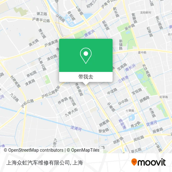 上海众虹汽车维修有限公司地图