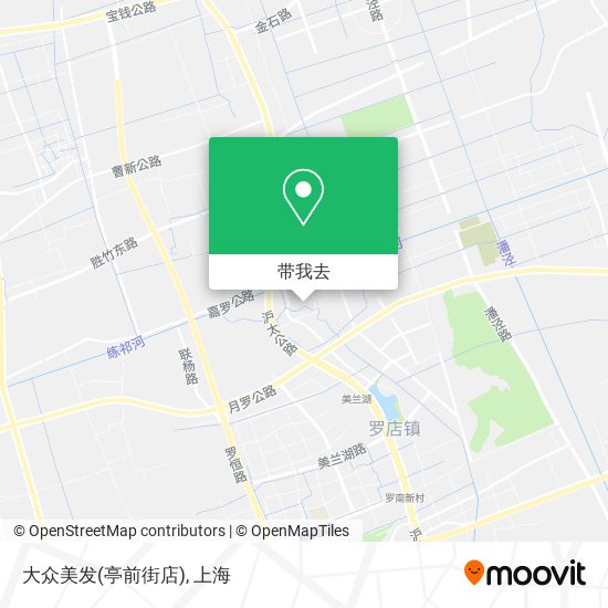 大众美发(亭前街店)地图