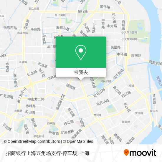 招商银行上海五角场支行-停车场地图