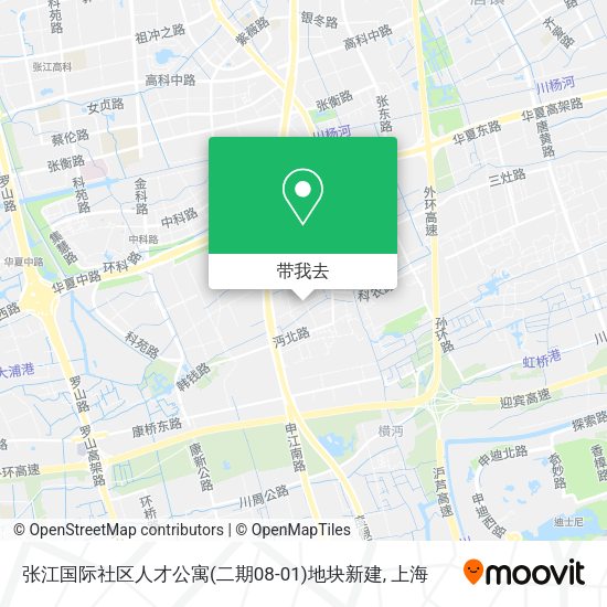 张江国际社区人才公寓(二期08-01)地块新建地图