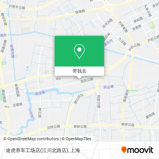 途虎养车工场店(江川北路店)地图