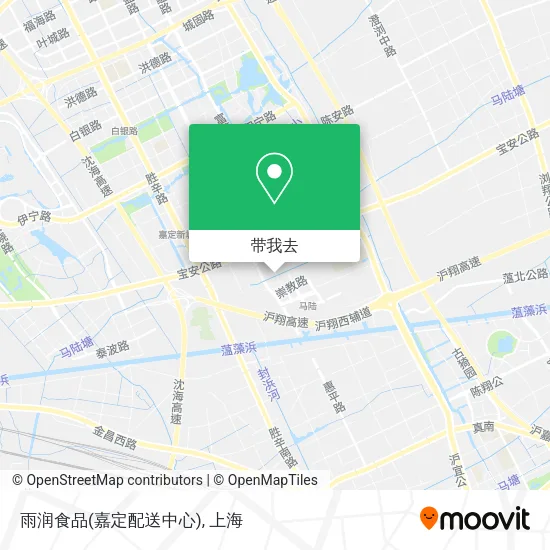 雨润食品(嘉定配送中心)地图