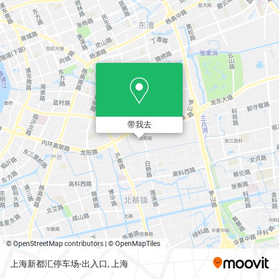 上海新都汇停车场-出入口地图