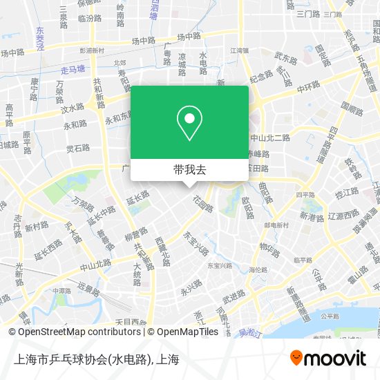 上海市乒乓球协会(水电路)地图