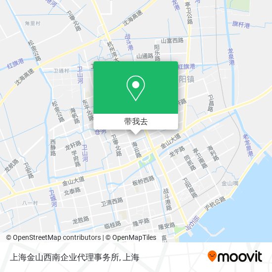 上海金山西南企业代理事务所地图