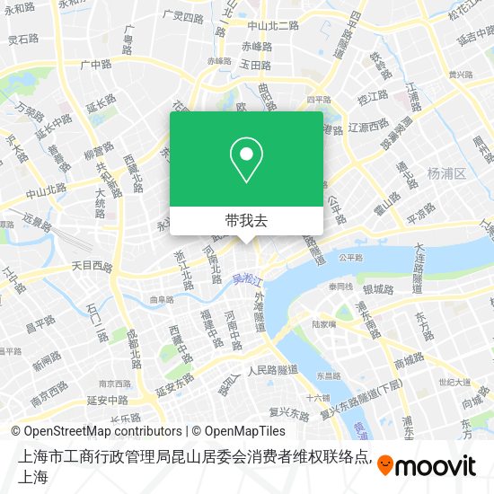 上海市工商行政管理局昆山居委会消费者维权联络点地图