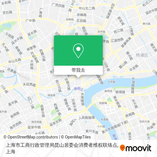 上海市工商行政管理局昆山居委会消费者维权联络点地图