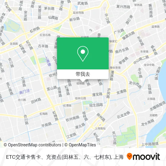ETC交通卡售卡、充资点(田林五、六、七村东)地图