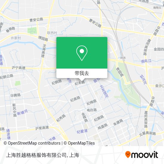 上海胜越格格服饰有限公司地图