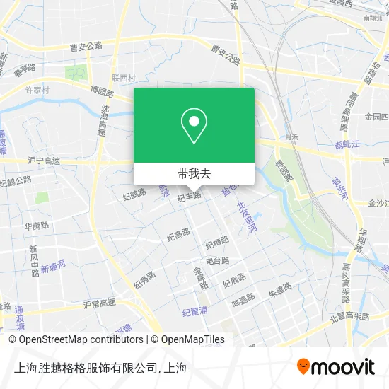 上海胜越格格服饰有限公司地图